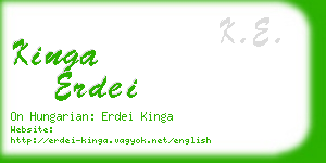 kinga erdei business card